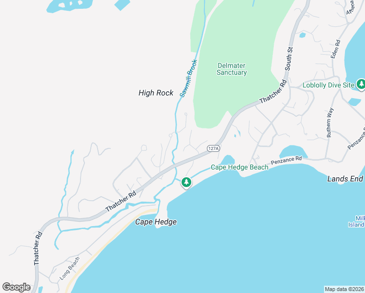 map of restaurants, bars, coffee shops, grocery stores, and more near 9 Ridgewood Road in Rockport