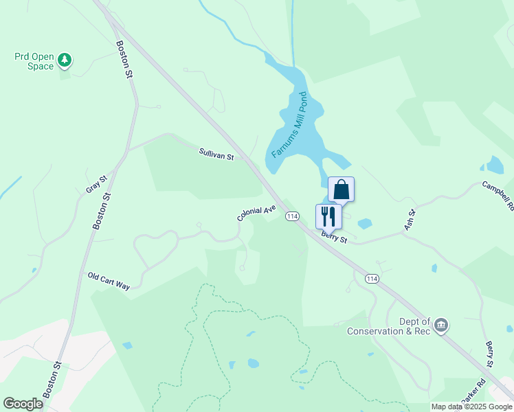 map of restaurants, bars, coffee shops, grocery stores, and more near 1725 Turnpike Street in North Andover