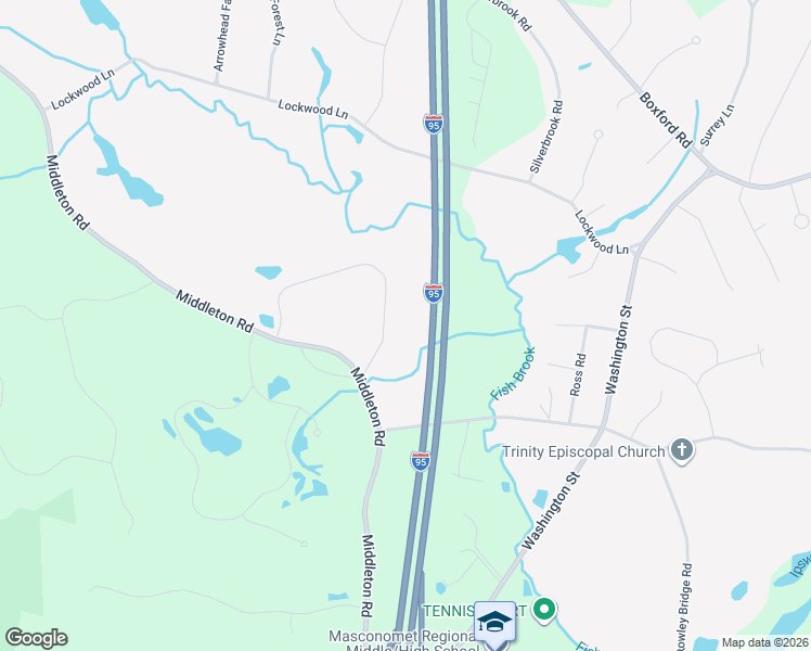 map of restaurants, bars, coffee shops, grocery stores, and more near 40 Curtis Road in Boxford