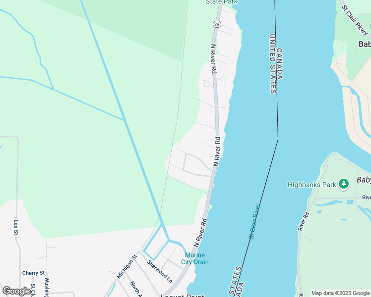 map of restaurants, bars, coffee shops, grocery stores, and more near 480 North Parkway Drive in Clay Township