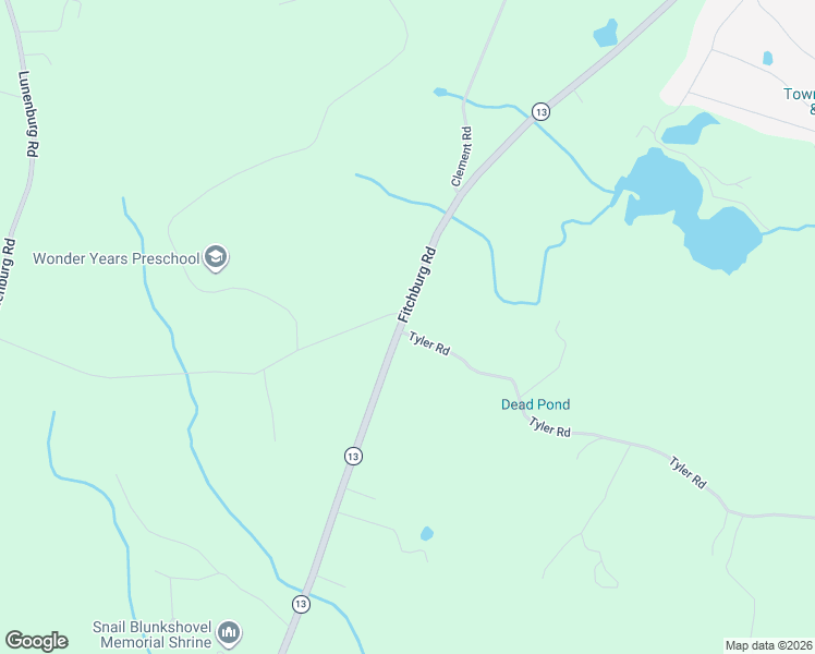 map of restaurants, bars, coffee shops, grocery stores, and more near 184 Fitchburg Road in Townsend