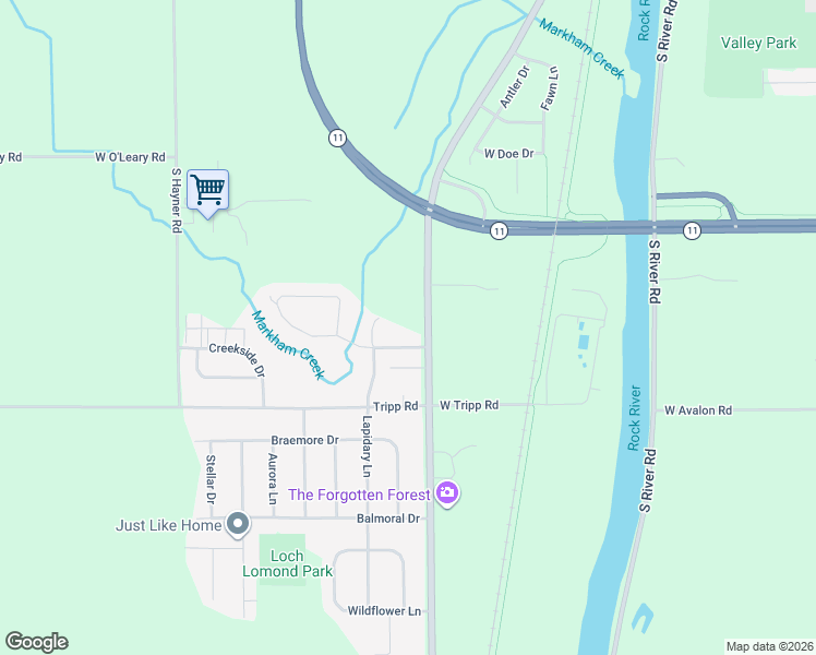 map of restaurants, bars, coffee shops, grocery stores, and more near 34 Lapidary Lane in Janesville