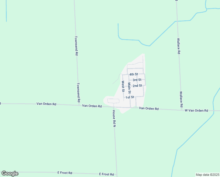 map of restaurants, bars, coffee shops, grocery stores, and more near 5247 Van Orden Road in Webberville