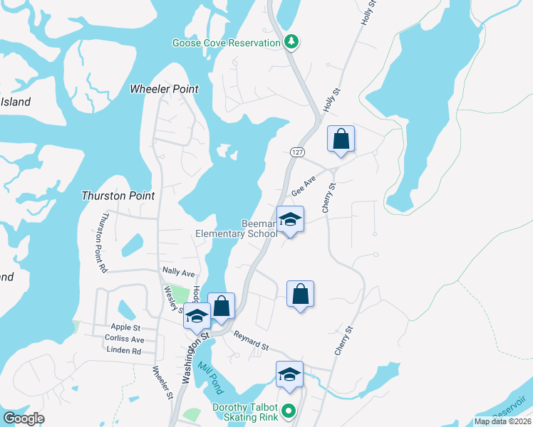 map of restaurants, bars, coffee shops, grocery stores, and more near 480A Washington Street in Gloucester