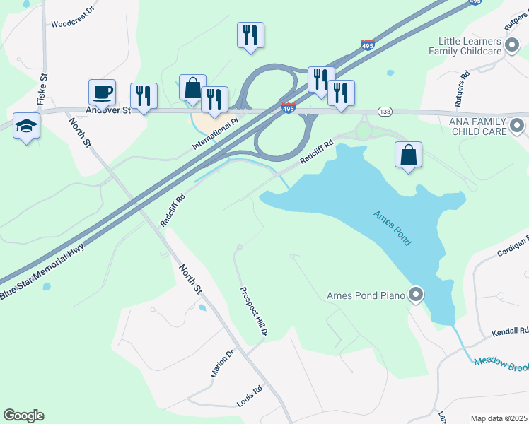 1 Ames Hill Drive, Tewksbury MA Walk Score