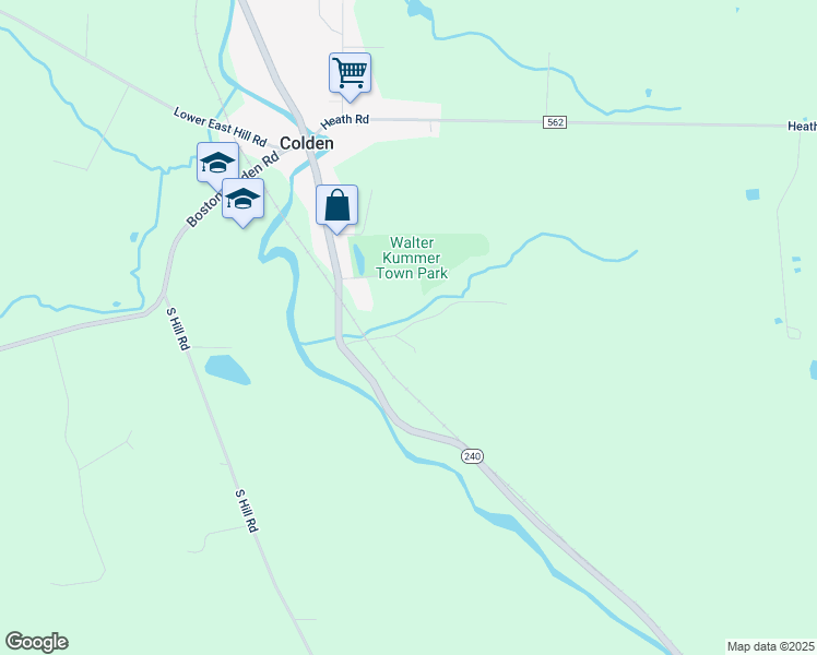 map of restaurants, bars, coffee shops, grocery stores, and more near 8903 State Road in Colden