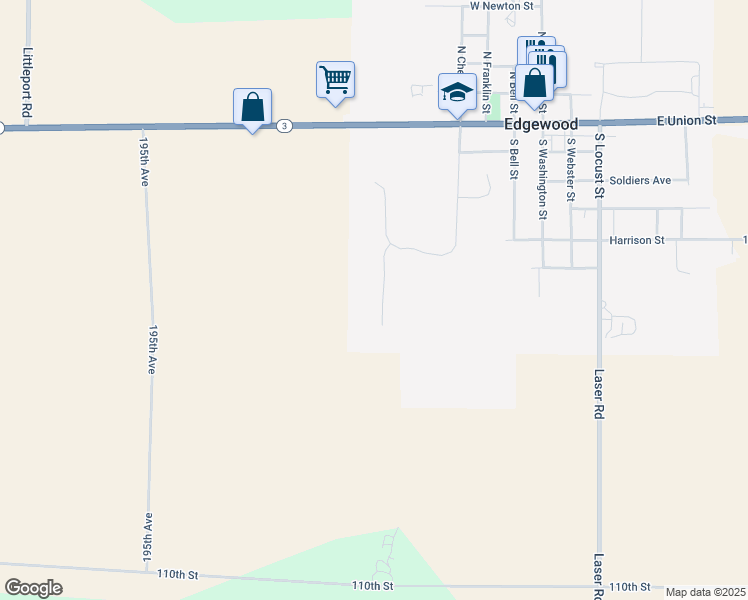 map of restaurants, bars, coffee shops, grocery stores, and more near 201 Golf View Drive in Edgewood