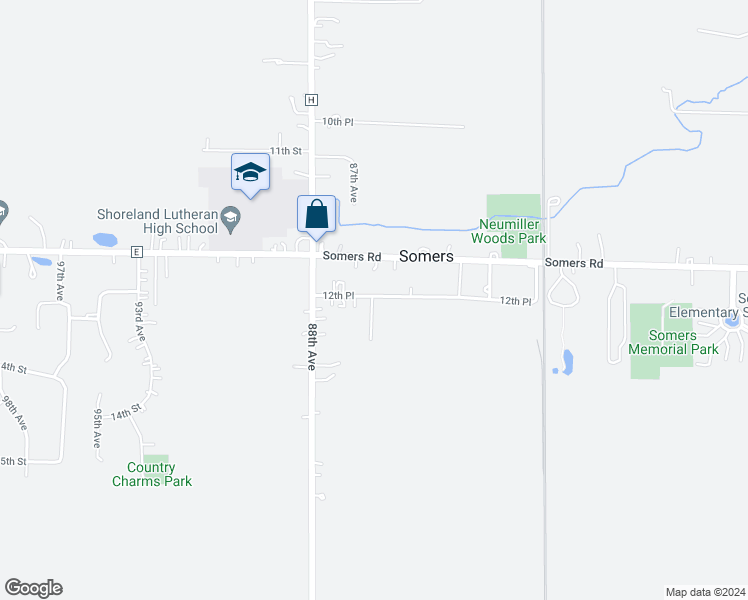 map of restaurants, bars, coffee shops, grocery stores, and more near 8515 12th Place in Kenosha