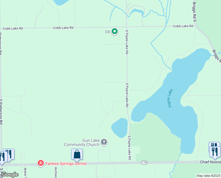 map of restaurants, bars, coffee shops, grocery stores, and more near 10 Sandstone Drive in Wayland