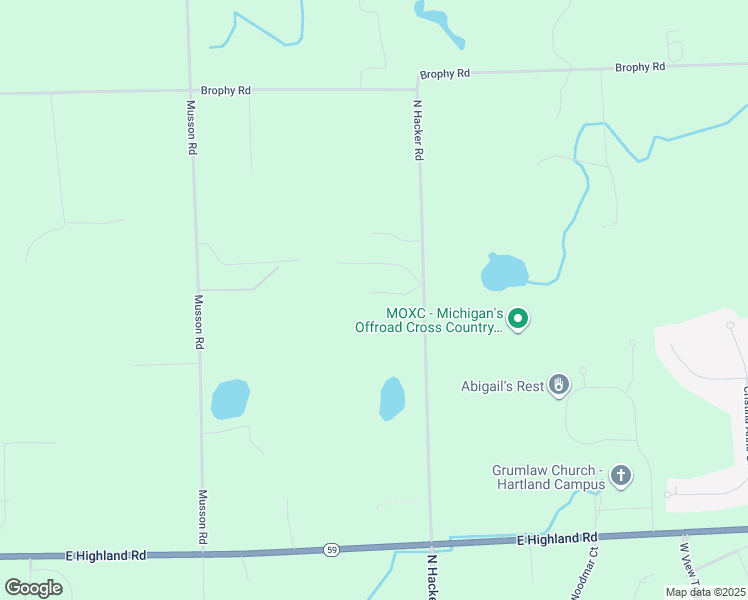 map of restaurants, bars, coffee shops, grocery stores, and more near 2537 North Hacker Road in Howell