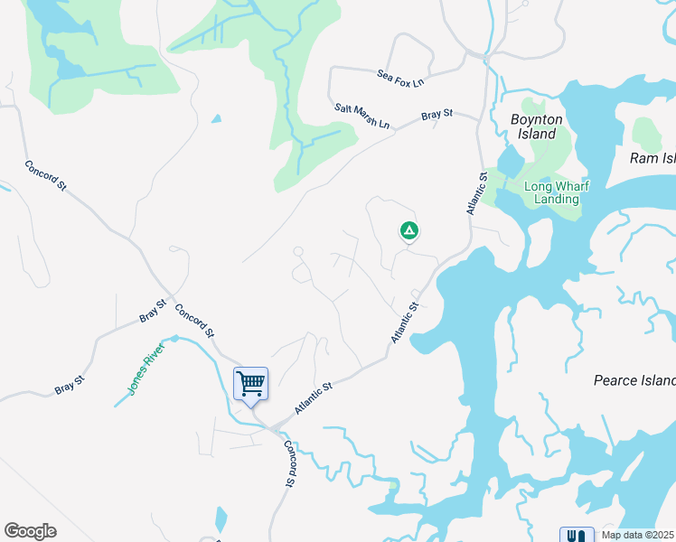 map of restaurants, bars, coffee shops, grocery stores, and more near 6 Julie Court in Gloucester