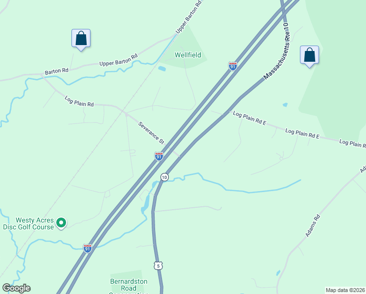 map of restaurants, bars, coffee shops, grocery stores, and more near 1098 Bernardston Road in Greenfield