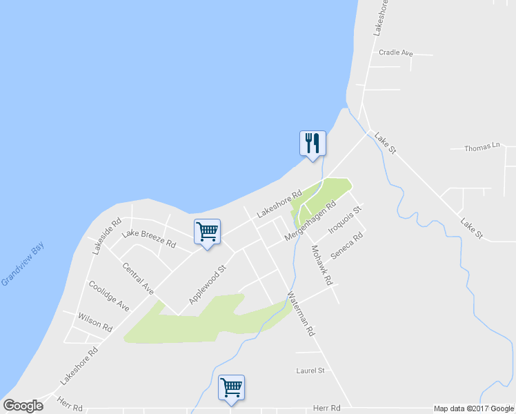 map of restaurants, bars, coffee shops, grocery stores, and more near 9074 Lake Shore Road in Angola