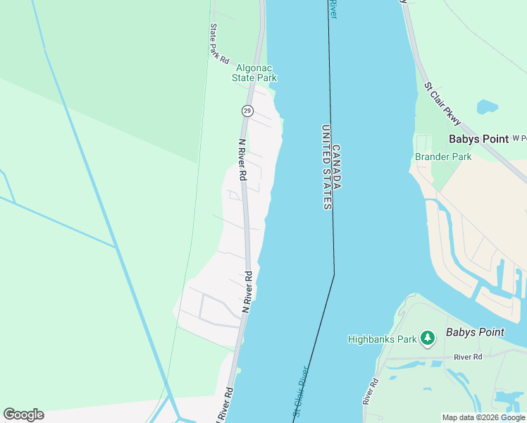 map of restaurants, bars, coffee shops, grocery stores, and more near 9605 North River Road in Clay Township