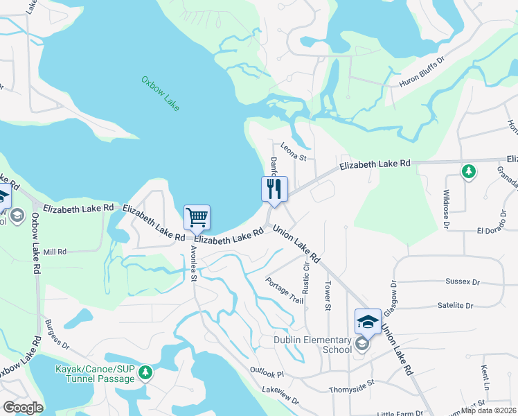 map of restaurants, bars, coffee shops, grocery stores, and more near in Oakland County