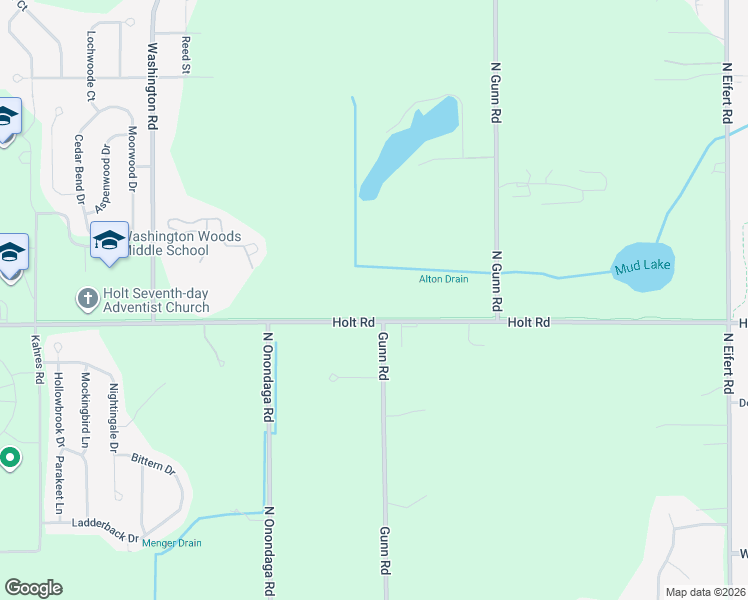 map of restaurants, bars, coffee shops, grocery stores, and more near 5360 Holt Road in Delhi charter Township