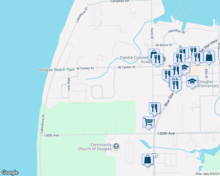 map of restaurants, bars, coffee shops, grocery stores, and more near 96 Wilderness Ridge Drive in Douglas