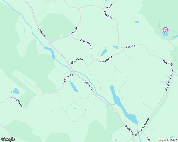 map of restaurants, bars, coffee shops, grocery stores, and more near 110 Olympic Lane in North Andover