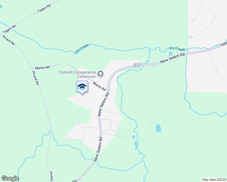 map of restaurants, bars, coffee shops, grocery stores, and more near 401 New Salem Road in Voorheesville
