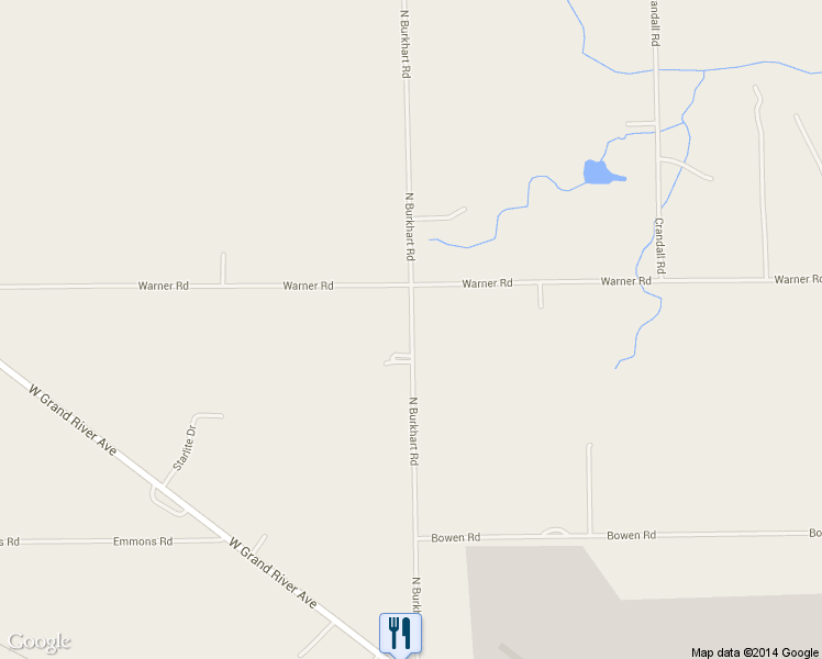 map of restaurants, bars, coffee shops, grocery stores, and more near 2915 North Burkhart Road in Howell