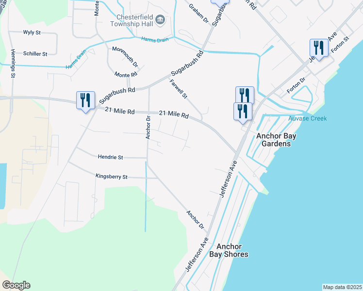 map of restaurants, bars, coffee shops, grocery stores, and more near 46753 Tiffin Court North in Chesterfield