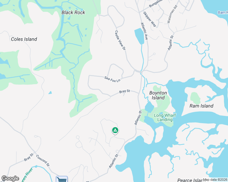 map of restaurants, bars, coffee shops, grocery stores, and more near 218 Bray Street in Gloucester