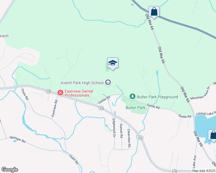 map of restaurants, bars, coffee shops, grocery stores, and more near 146 Gettle Road in Averill Park