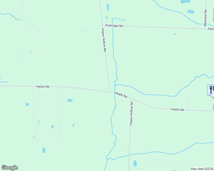 map of restaurants, bars, coffee shops, grocery stores, and more near 8716 Hayes Hollow Road in Colden
