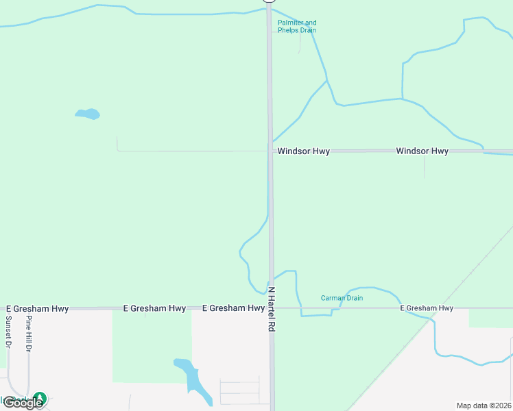map of restaurants, bars, coffee shops, grocery stores, and more near 5450 North Hartel Road in Potterville