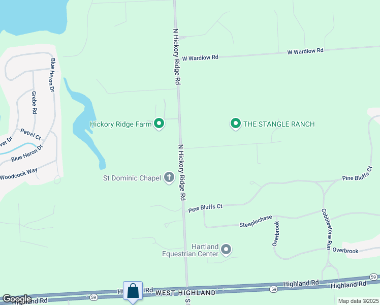 map of restaurants, bars, coffee shops, grocery stores, and more near 826 North Hickory Ridge Road in Oakland County