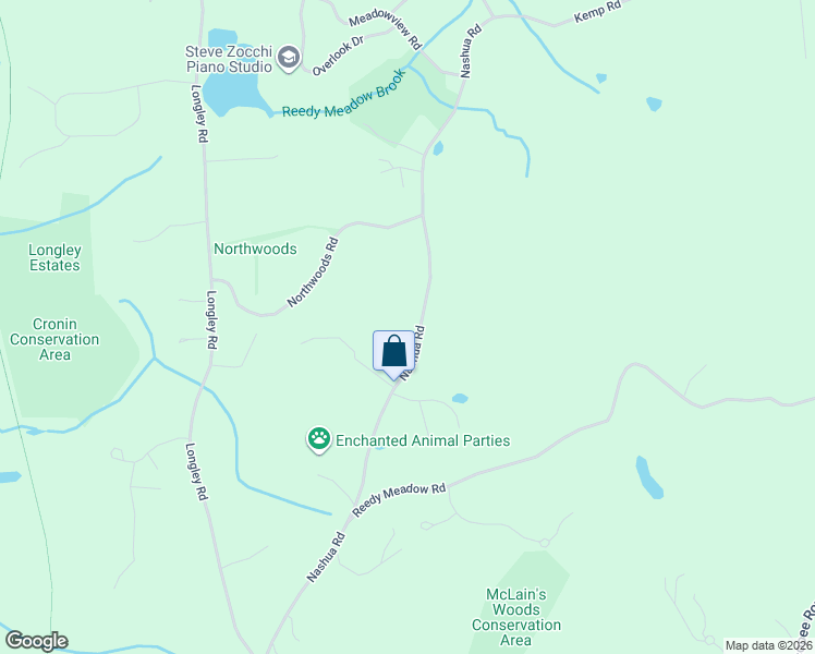 map of restaurants, bars, coffee shops, grocery stores, and more near 205 Nashua Road in Groton