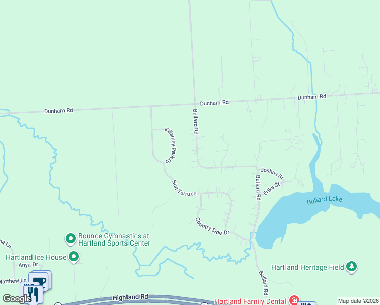 map of restaurants, bars, coffee shops, grocery stores, and more near 2860 Killarney Park Drive in Hartland