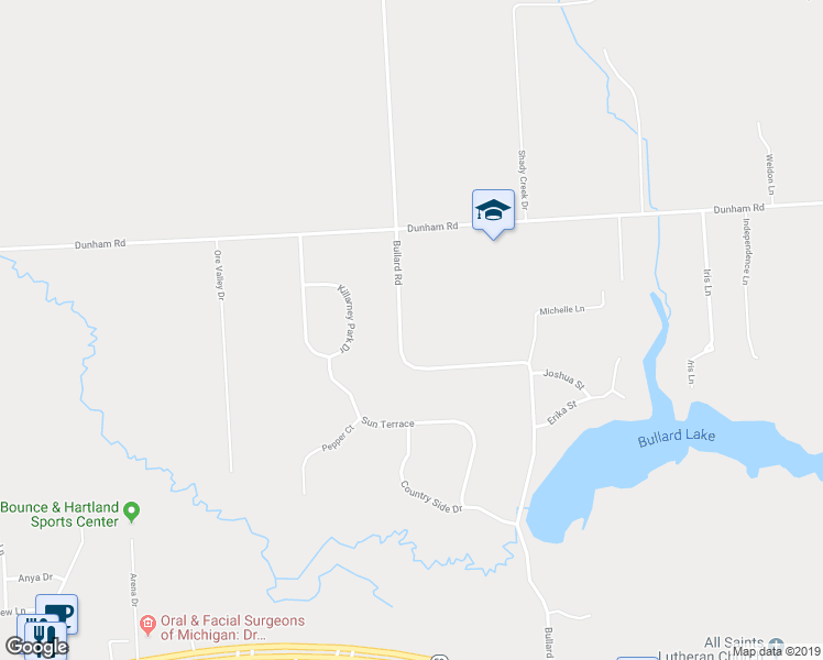 map of restaurants, bars, coffee shops, grocery stores, and more near 2670 Sun Terrace in Hartland