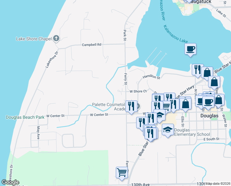 map of restaurants, bars, coffee shops, grocery stores, and more near 555 Artisan Row Court in Douglas