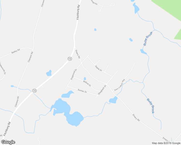 map of restaurants, bars, coffee shops, grocery stores, and more near 18 Emery Road in Townsend