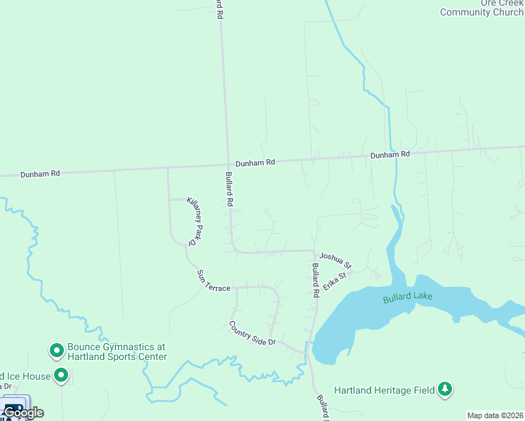 map of restaurants, bars, coffee shops, grocery stores, and more near 2758 Bullard Road in Hartland