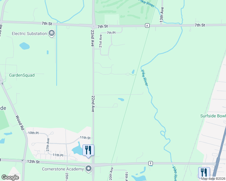 map of restaurants, bars, coffee shops, grocery stores, and more near 929 22nd Avenue in Kenosha