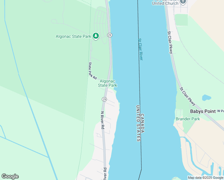 map of restaurants, bars, coffee shops, grocery stores, and more near 9245 North River Road in Marine City