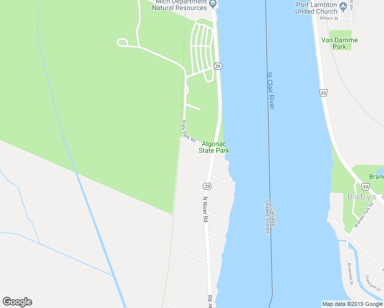 map of restaurants, bars, coffee shops, grocery stores, and more near 9236 River Road in Clay Township