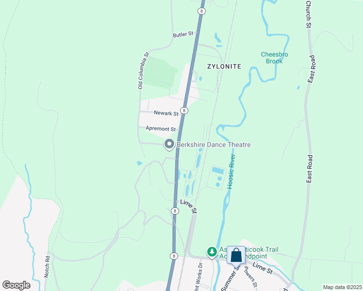map of restaurants, bars, coffee shops, grocery stores, and more near 49 Howland Avenue in Adams