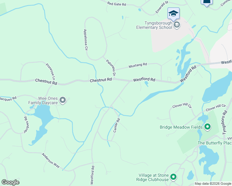 map of restaurants, bars, coffee shops, grocery stores, and more near 285 Westford Road in Tyngsborough