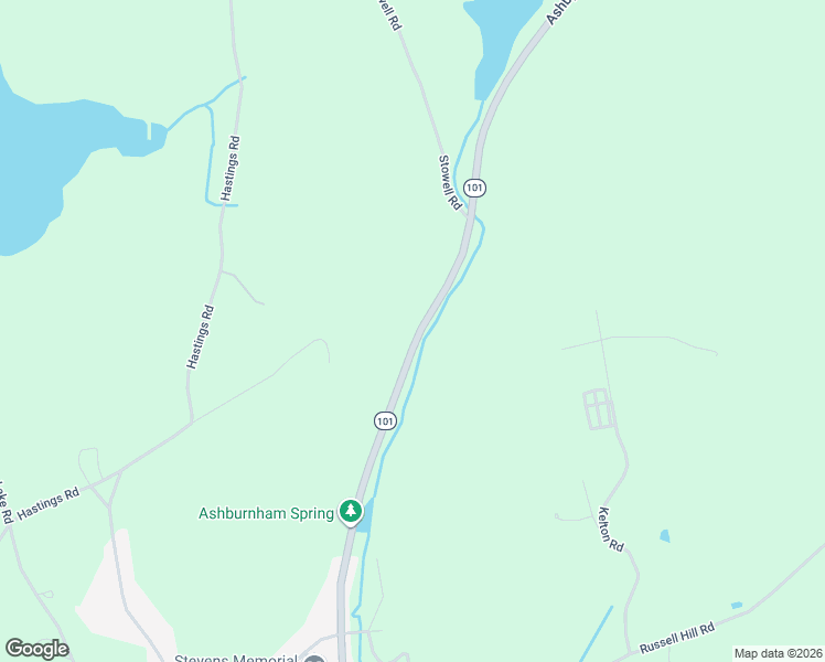 map of restaurants, bars, coffee shops, grocery stores, and more near 57 Ashby Road in Ashburnham