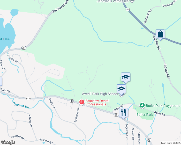map of restaurants, bars, coffee shops, grocery stores, and more near 7-20 Westfall Ct in Averill Park