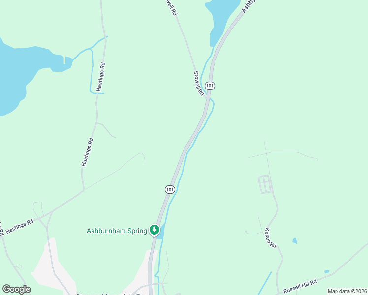 map of restaurants, bars, coffee shops, grocery stores, and more near 57 Ashby Road in Ashburnham