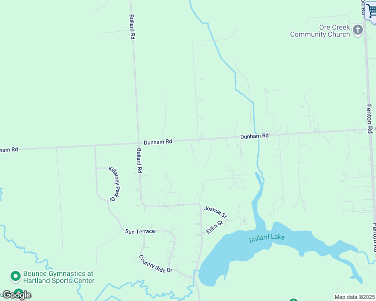 map of restaurants, bars, coffee shops, grocery stores, and more near 12208 Dunham Road in Hartland