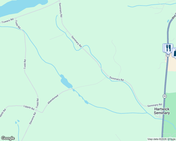 map of restaurants, bars, coffee shops, grocery stores, and more near 333 Seminary Rd in Milford