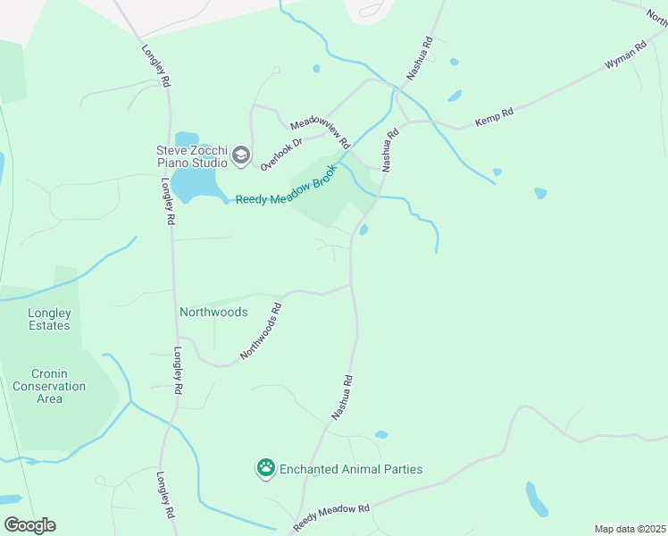 map of restaurants, bars, coffee shops, grocery stores, and more near 285 Nashua Road in Groton