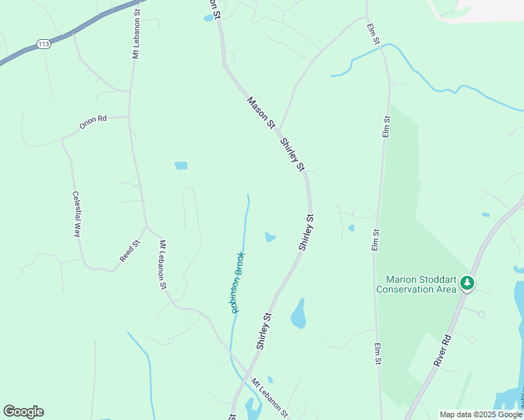 map of restaurants, bars, coffee shops, grocery stores, and more near 55A Shirley Street in Pepperell