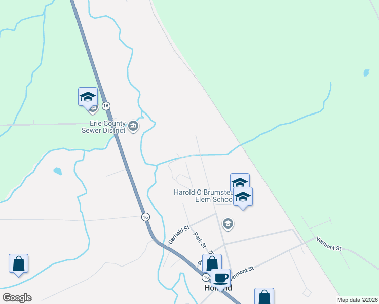 map of restaurants, bars, coffee shops, grocery stores, and more near 27 Rumsey Road in Holland