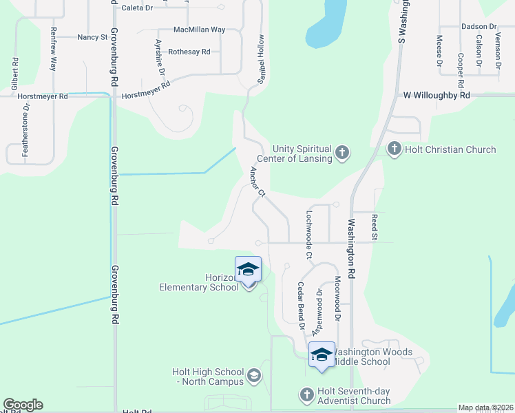 map of restaurants, bars, coffee shops, grocery stores, and more near 2347 Anchor Court in Delhi charter Township